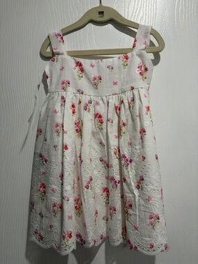 Bella and Emma White Floral Embroidered Sundress size 18 months NWt